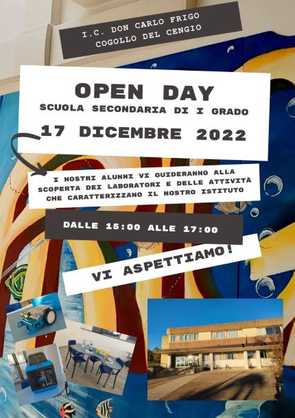 open day 17 dicembre 2022 modifica